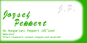 jozsef peppert business card